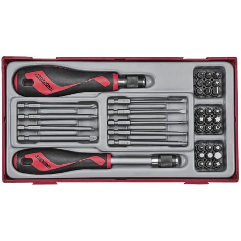 Set d'embouts TT1 tray PH- PZ- Plat- TX-- TPX- HEX- rob 38 pièces Teng Tools TTMDQ38