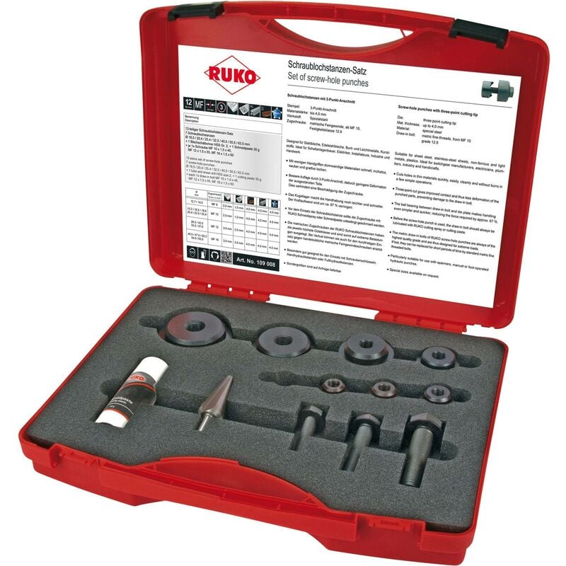 109008 Set d'emporte-pièces - Ruko