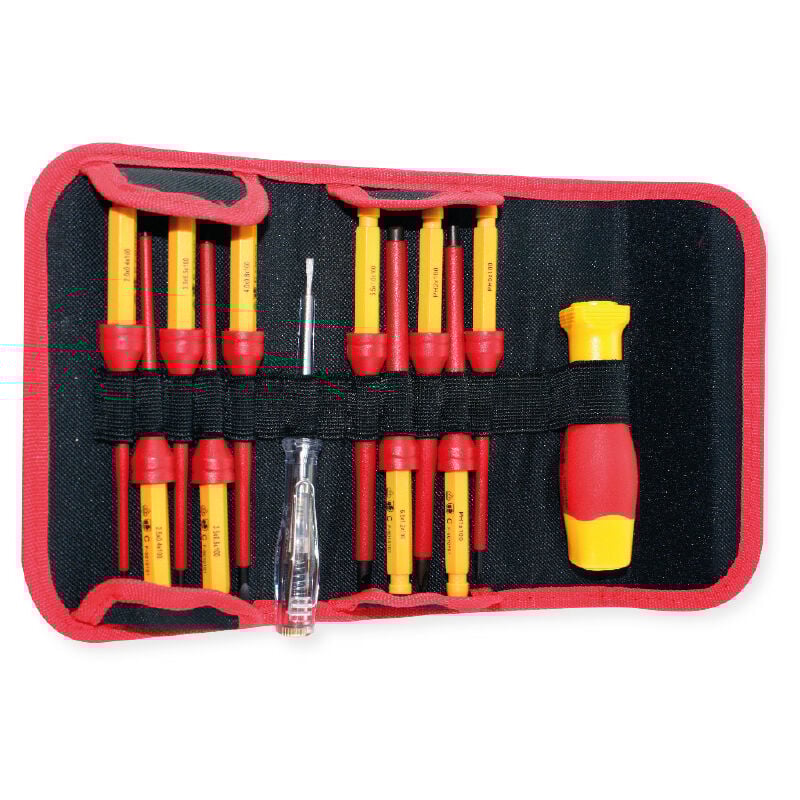 

Set destorillador puntas intercambiables 100V 11pcs. - KLK
