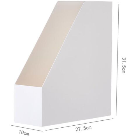 Set di 1 portariviste in plastica bianco