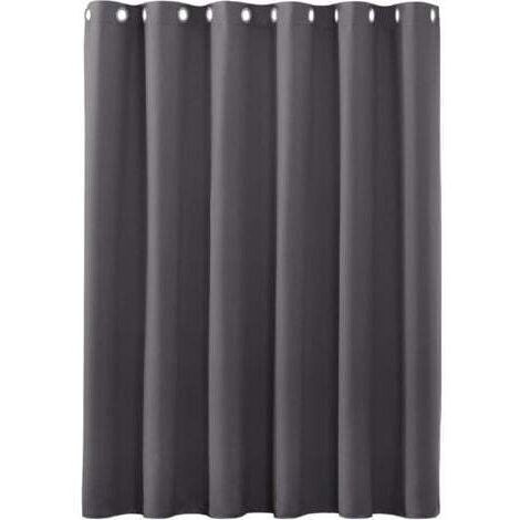 Set di 1 tenda oscurante, 132 x 160 cm. Tende oscuranti morbide ed estetiche per soggiorno e camera da letto. Arredamento per la casa. Lavabili. Per camera da letto e soggiorno, grigio scuro.