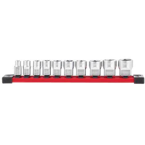 Set di 10 bussole esagonali 3/8" 10PC - Milwaukee 4932492508