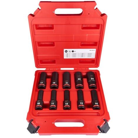 Set di 10 bussole Shockwave 1/2 MILWAUKEE - 4932480457