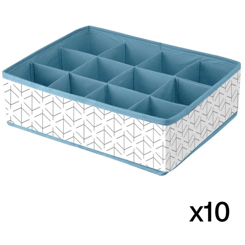 Set di 10 cassetti organizzatori con 12 scomparti