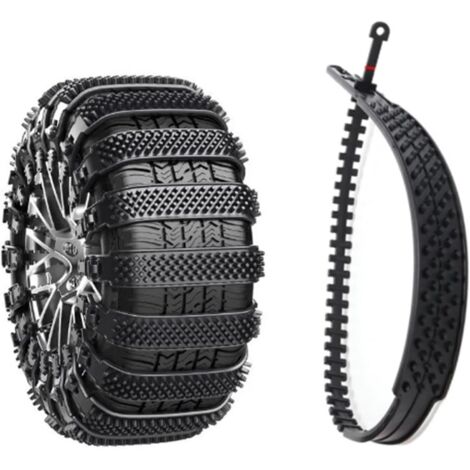 Set di 10 catene da neve antiscivolo per pneumatici invernali - Nere