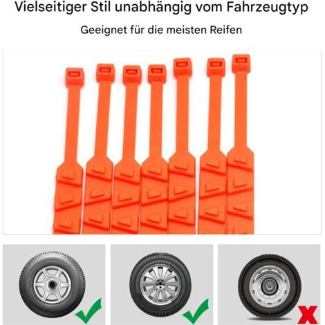 Set di 10 catene da neve per pneumatici auto, catene invernali, catene di sicurezza per la guida invernale, catene di sicurezza antiscivolo, catene di sicurezza