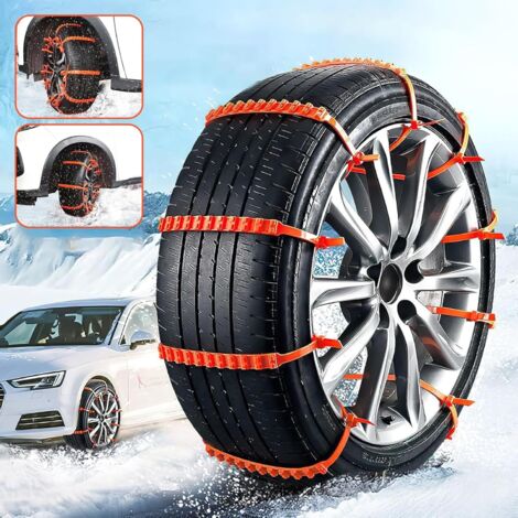 Set di 10 cinghie antiscivolo per pneumatici invernali - catene da neve antiscivolo per pneumatici auto - cinghie antiscivolo regolabili