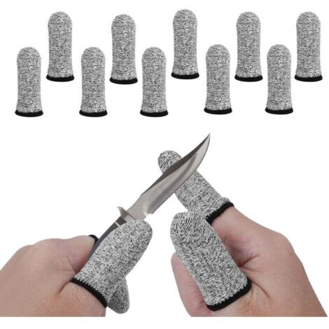 Set di 10 copridita riutilizzabili per il lavoro, copridita riutilizzabili, antiscivolo, traspiranti e antitaglio per cucinare, giardinaggio e scultura