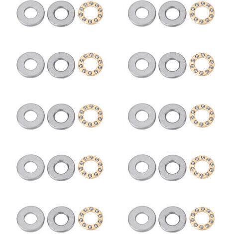 Set di 10 cuscinetti a sfere miniature in acciaio di alta precisione (F9-20M, 9 × 20 × 7 mm)
