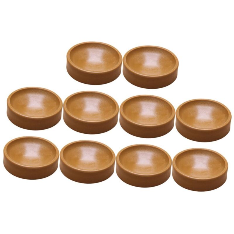 Set di 10 cuscinetti protettivi antiscivolo per gambe di pianoforte, tappetini ammortizzanti in gomma marrone, diametro 43 mm, cuscini stabilizzanti