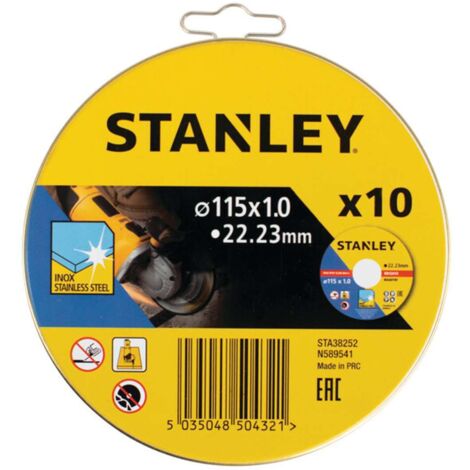 Set di 10 dischi da taglio INOX STANLEY STA38252-XJ (Ø 115 mm)
