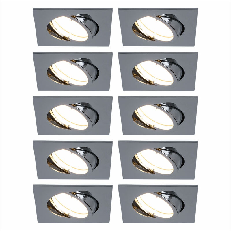 Image of Set di 10 faretti a led da incasso a soffitto per camera da letto faretti mobili dimmer luci da cucina rotonde