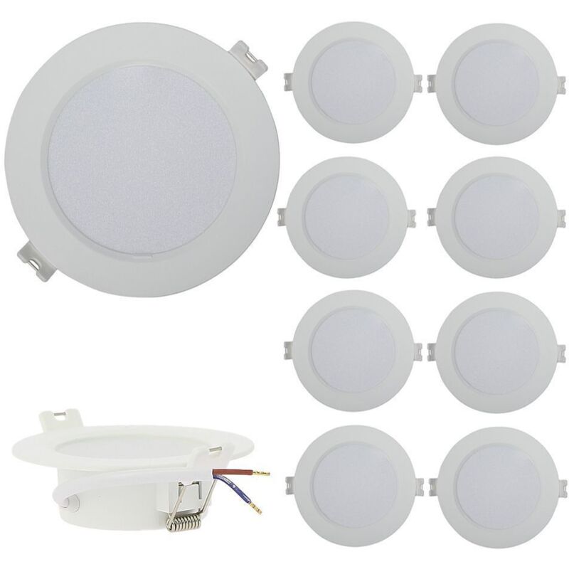 Set di 10 faretti da incasso a led a pannello extra piatto da 3W Température de Couleur: Bianco neutro 4000K