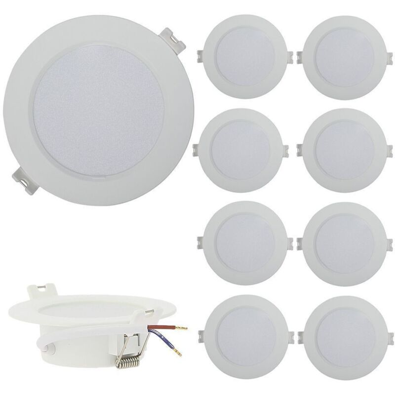 Set di 10 faretti da incasso a LED a pannello extra piatto da 3W Température de Couleur: Bianco neutro 4000K