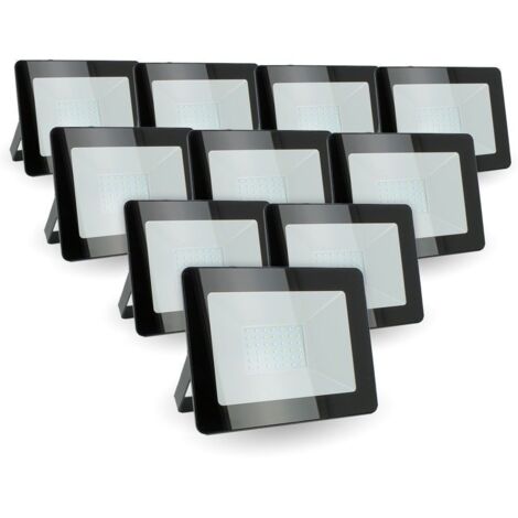 Set di 10 faretti LED da esterno 30W IP65  Température de Couleur: Bianco caldo 3000K