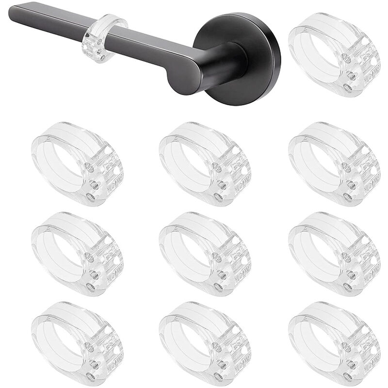 Image of 10 Pezzi Fermaporta Maniglia Trasparente 18mm Protezione per Porte Finestre Paracolpi Porta in PVC per Protezione Pareti