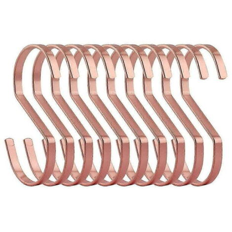 Set di 10 ganci piatti da 4 pollici in acciaio cromato placcato oro rosa