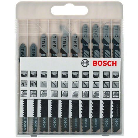 Set di 10 Lame per seghetto alternativo BOSCH Basic for Wood (2 607 010 629)