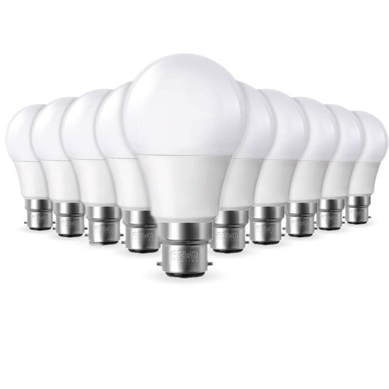 Set di 10 lampadine led B22 11W Eq 75W Température de Couleur: Bianco caldo 2700K