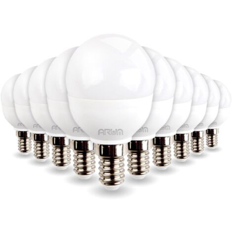 Set di 10 lampadine LED E14 P45 5.5W Eq 40W  Température de Couleur: Bianco neutro 4000K