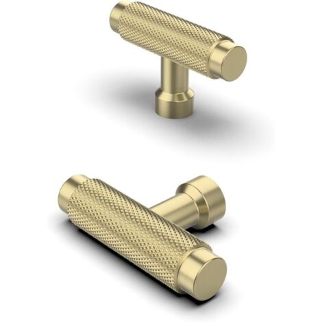 Set di 10 maniglie dorate da 55 mm, maniglie per mobili da cucina, armadi, cassettiere e cassetti.