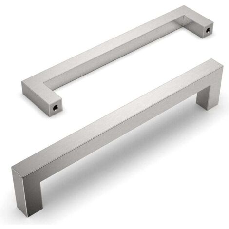 Set di 10 maniglie per mobili da cucina, interasse 160 mm, acciaio inox, maniglia per mobili da cucina, maniglie per mobili, maniglia per porta cucina, maniglia per mobili da cucina