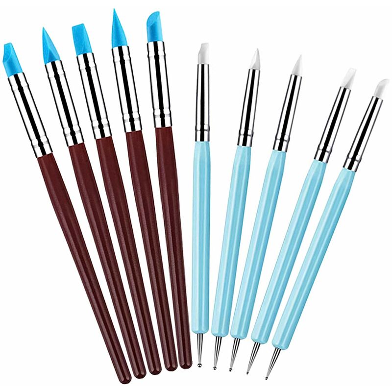 Set di 10 pennelli in silicone, strumenti per