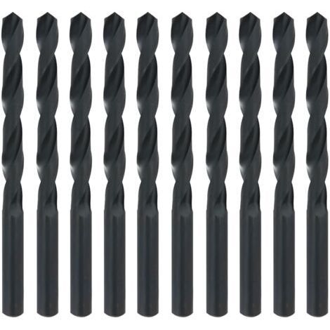 Set di 10 punte da trapano elicoidali in acciaio rapido HSS, da 3,5 mm, adatte per rame, alluminio, ferro, plastica e legno.