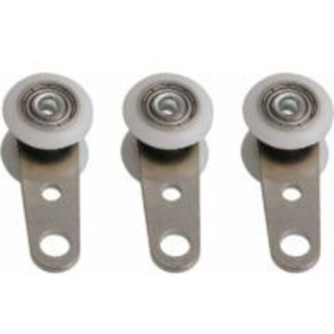 Set di 10 rulli per porte finestre o porte scorrevoli - Metallo e plastica - 4,5 x 1,9 cm