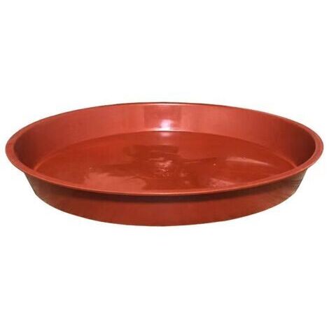 Set di 10 sottovasi per piante, sottovasi per fioriere, vassoi per piante da interno ed esterno, giardino - 23 cm/rosso