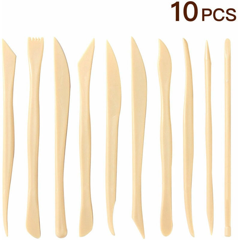 Set di 10 strumenti per scolpire l'argilla