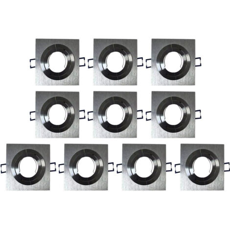 Set di 10 supporti per punti quadrati orientabili - Alluminio