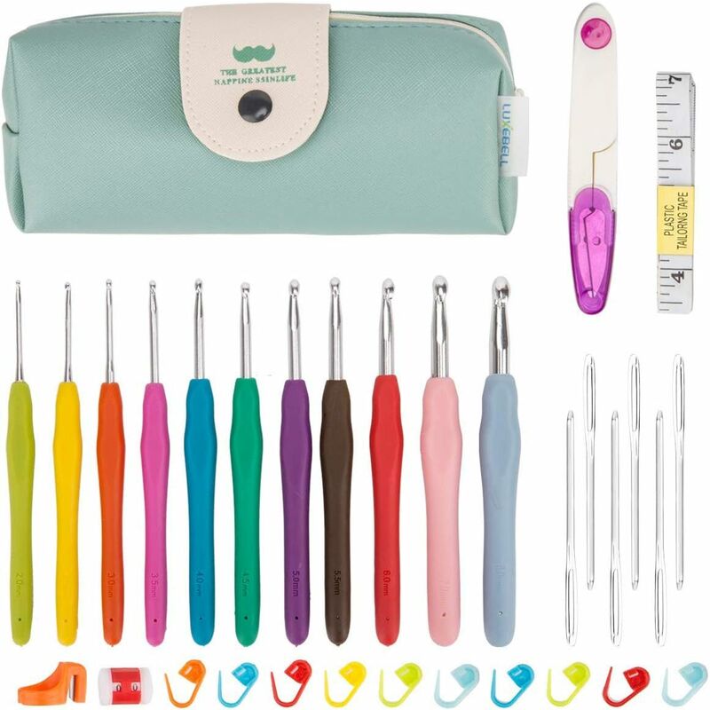 Bares - Set di 11 ferri da maglia/ganci per