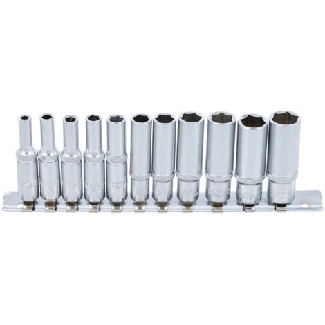 SET DI 11 FORCELLE LUNGE, PROFONDE, DA 4 A 13 mm QUADRATE 1/4" BGS A 6 PERNI