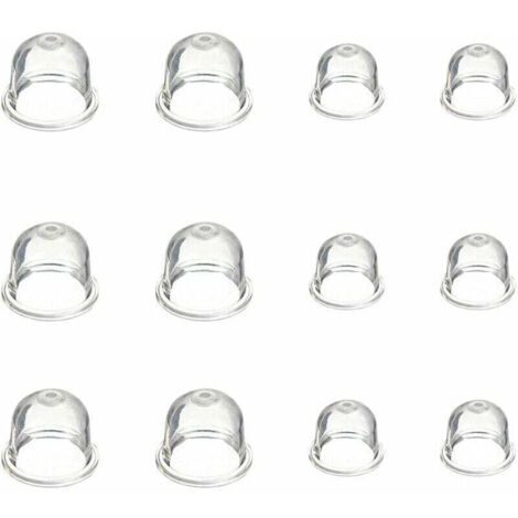 Set di 12 accessori per carburatore: pompette di adescamento da 19 mm e 22 mm per decespugliatori, soffiatori e tosaerba.