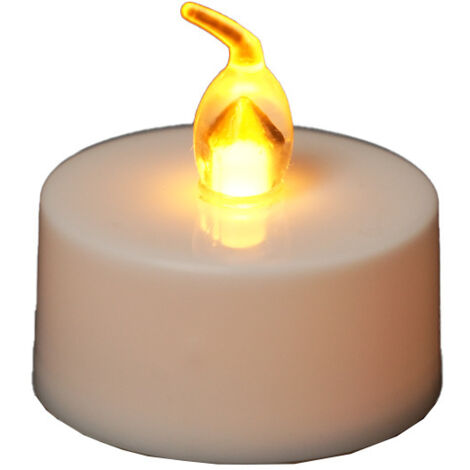 Set di 12 candeline LED tremolanti ideali per Halloween, Natale, autunno e inverno, matrimoni - Diametro: 3,6 cm - Altezza: 4 cm