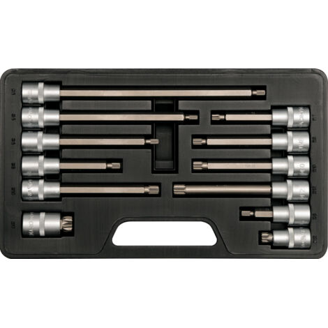 SET DI 12 CHIAVI CON GAMBO SPLINE DA 1/2 POLLICE.