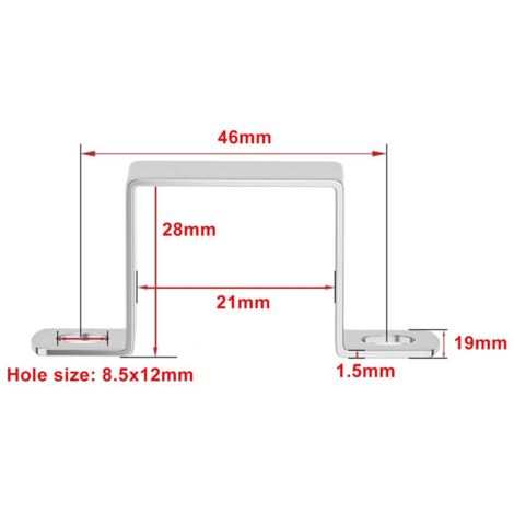 Set di 12 fascette stringitubo quadrate in acciaio inox 304 con viti, 20 x 30 mm