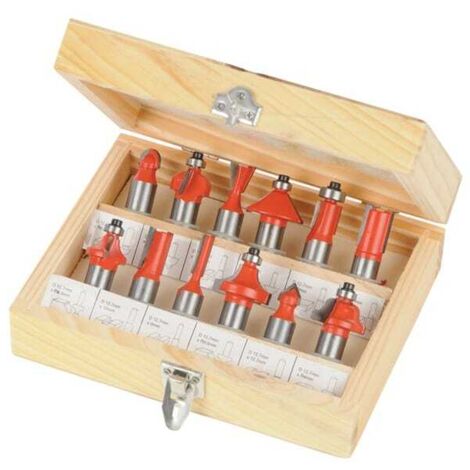 Set di 12 frese TCT da 1/2" - 1/2"