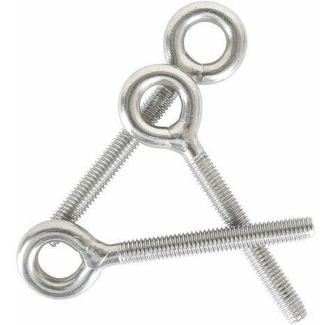 Set di 12 golfari M8 in acciaio inox 304 con viti ad anello per altalena da esterno.