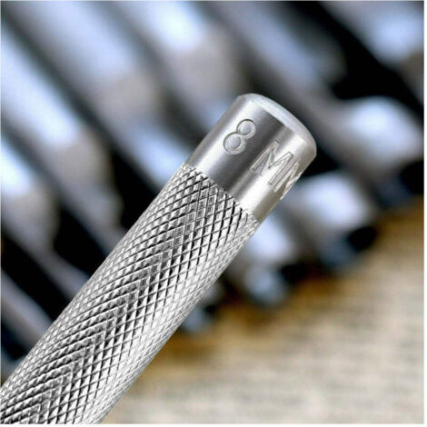 Set di 12 punte fusiformi in acciaio per cuoio, tessuto e legno (3-19 mm)