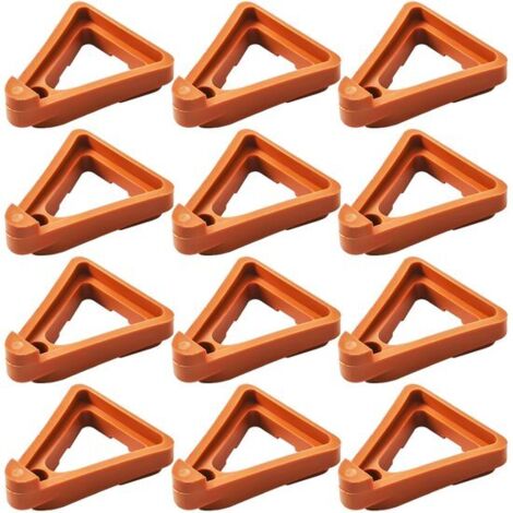 Set di 12 supporti triangolari per vasi di piante - Materiale ceramico, adatto per uso esterno - Base stabile per piante in vaso