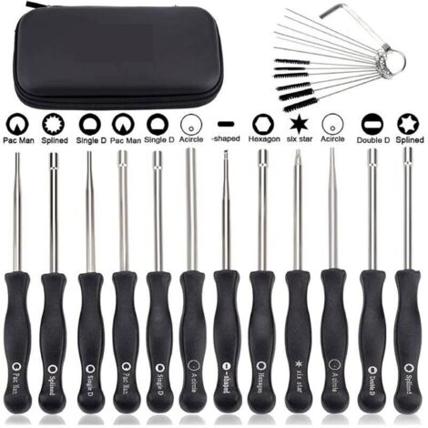 Set di 12 utensili per la regolazione del carburatore, cacciavite per la regolazione della motosega, cacciavite per la regolazione del carburatore per motoseghe a 2 tempi Pacman/Single D, compatibile 