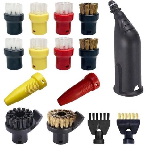 Set di 15 accessori per pulitori a vapore Karcher Easyfix SC1 SC2 SC3 SC4 SC5: kit spazzola rotonda, ugello, beccuccio, pezzi di ricambio