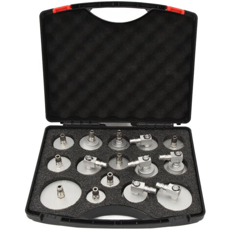 Set di 15 adattatori per pompa freno, adattatore universale impermeabile per spurgo del liquido freni per automobili