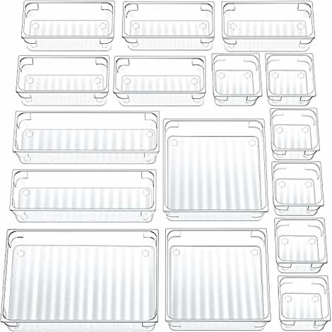 Set di 6 Organizer Cassetti Cucina Trasparente, 30cm 2-Dimensioni Plastica  Organizer per Cassetti Bagno Scrivania Letto, per Contenitori Trucchi,  Posate, Gioielli, Organizzatore Cassetti Portaoggetti : : Casa e  cucina