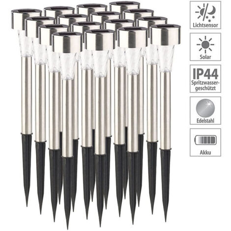 Set di 16 paletti solari a LED, luci da giardino per piantare