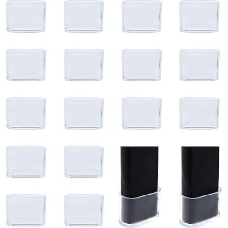 Set di 16 protezioni ovali trasparenti per gambe di sedie, per evitare graffi e rumori, per casa, cortile, giardino, ufficio, trasparenti, 16x34mm