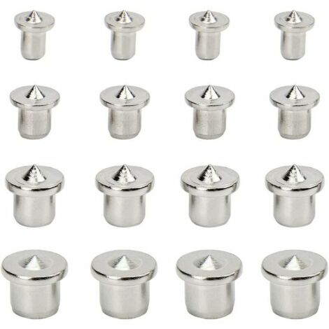 Set di 16 punte di centraggio per tasselli in legno, 6 mm, 8 mm, 10 mm, 12 mm (solide)