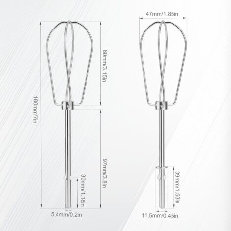 Set di 2 accessori per frullatore a immersione W10490648, frullatori a immersione in acciaio inossidabile per KitchenAid KHM2B AP5644233 PS4082859 Parti per frullatore elettrico